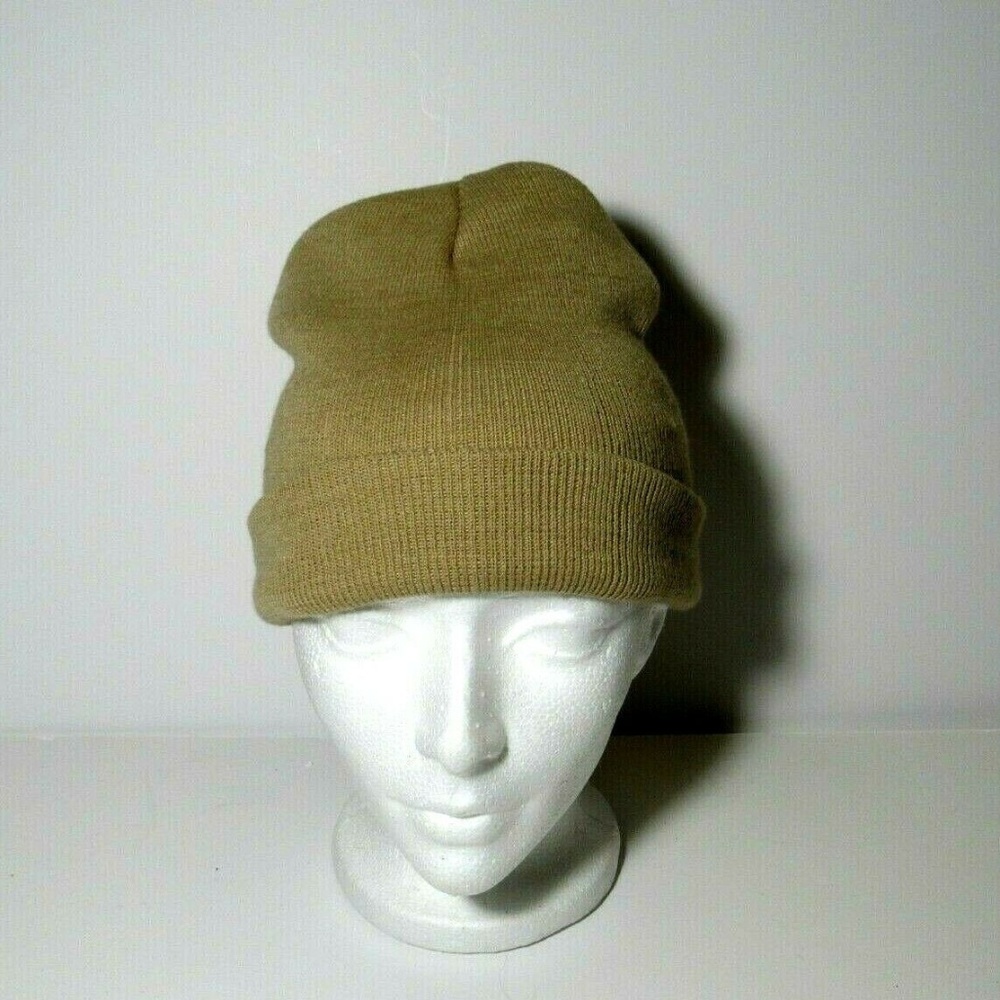 Beanie Tan One Size Hat Acrylic Unisex